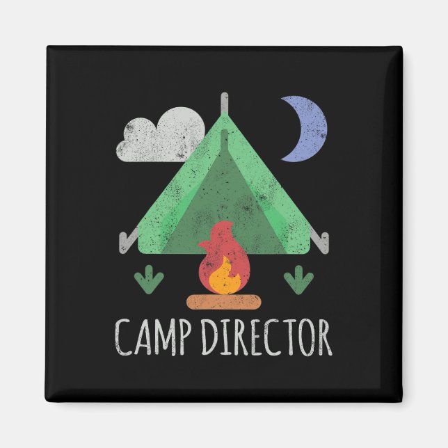 Lagerleiter-Shirt Lustiges Camping Magnet (Vorne)