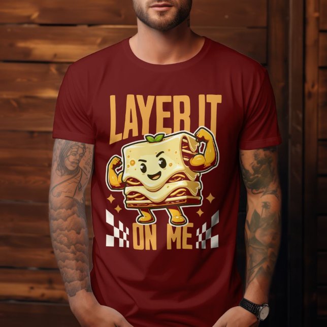 Lagern Sie es auf mir - lustige Flex Lasagna Pun F T-Shirt (Von Creator hochgeladen)