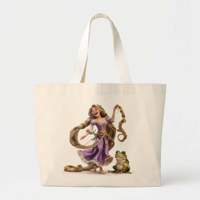Laghing Rapunzel Jumbo Stoffbeutel (Vorne)