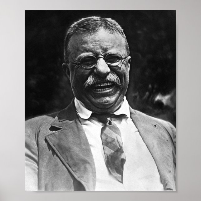 Laghing Theodore Roosevelt Foto Poster (Vorne)