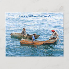 Lago Atitlan Fischer auf der Postkarte des Sees