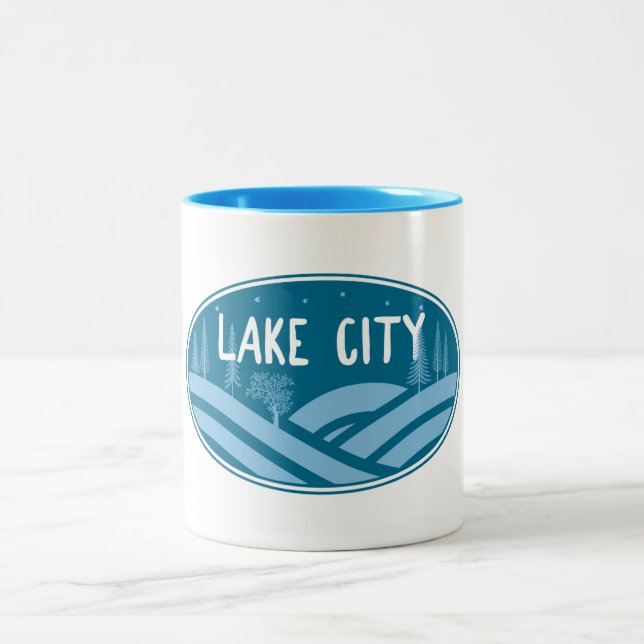 Lago City Colorado Außenbereich Zweifarbige Tasse (Mittel)