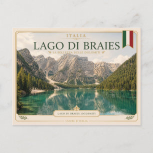 Lago di Braies - Italien Postkarte