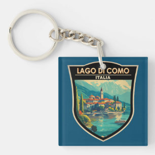 Lago di Côme Italie Voyage Badge Art
