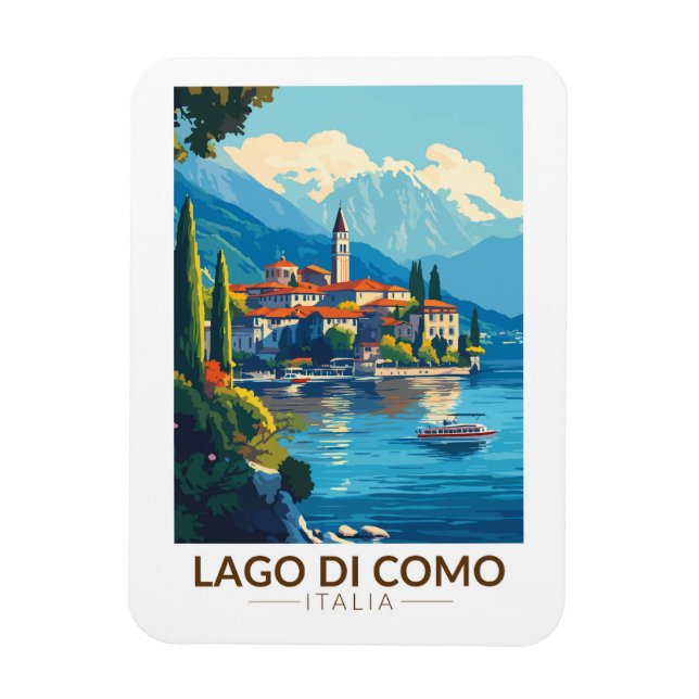 Lago di Como Italia Lombardia Reisen Vintag Magnet (Vertikal)