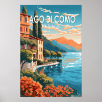 Lago di Como Italia Reisen Vintag