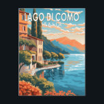 Lago di Como Italia Reisen Vintag Postkarte<br><div class="desc">Comer See Vektorkunst Design. Der Comer See,  in der Lombardei Norditaliens,  ist ein hochklassiges Erholungsgebiet,  bekannt für seine dramatische Landschaft,  Set an den Ausläufern der Alpen.</div>
