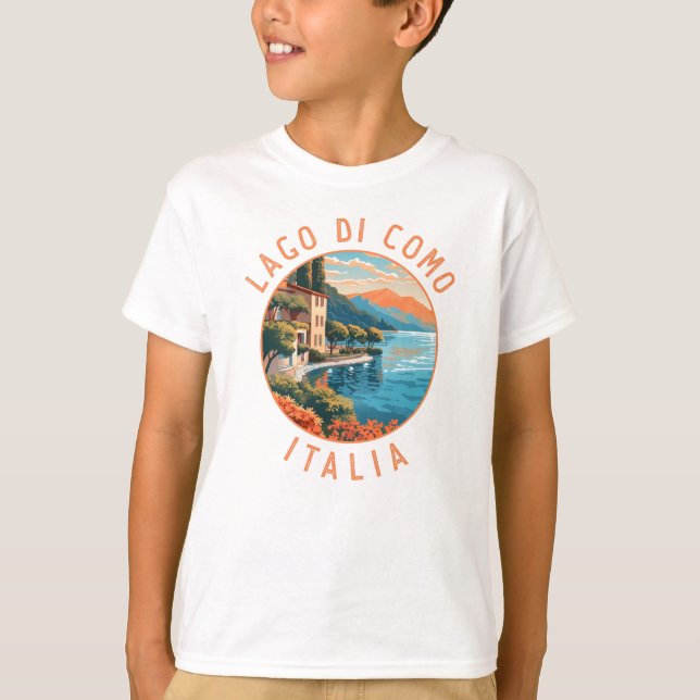 Lago di Como Italia Reisen Vintag T-Shirt (Vorderseite)
