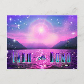 Lago di Como Italien Lake Como Italien Rosa Postka Postkarte