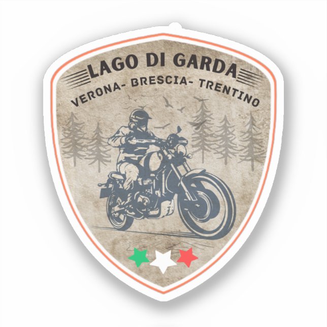 Lago di garda - Seeblick Albergo Colmanicchio Aufkleber (Vorderseite)