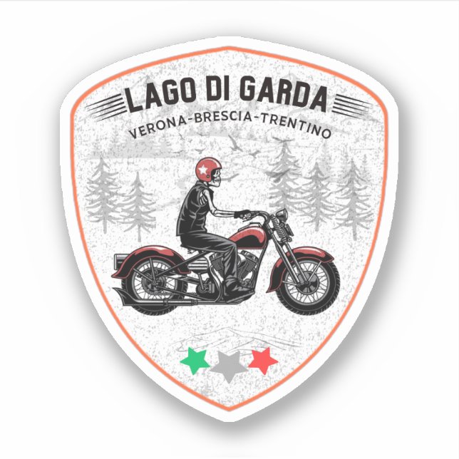 Lago di garda - Seeblick Albergo Colmanicchio Aufkleber (Vorderseite)