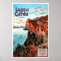 Lago di Garda, Tremonsine, Italie Poster de voyage