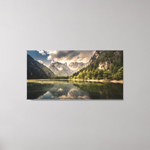 Lago Di Landro Dürrensee, Italien Leinwanddruck