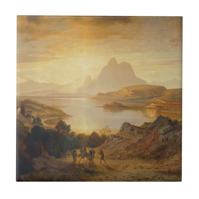 Lago di Lugano - Albert Zimmermann Fliese (Vorderseite)