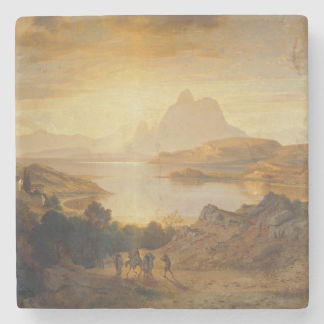 Lago di Lugano - Albert Zimmermann Steinuntersetzer (Vorderseite)