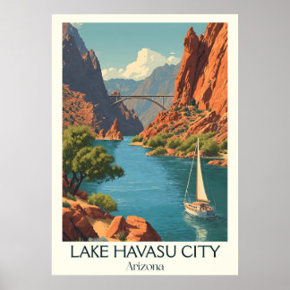 Lago Havasu Stadt Arizona | Retro La Poster