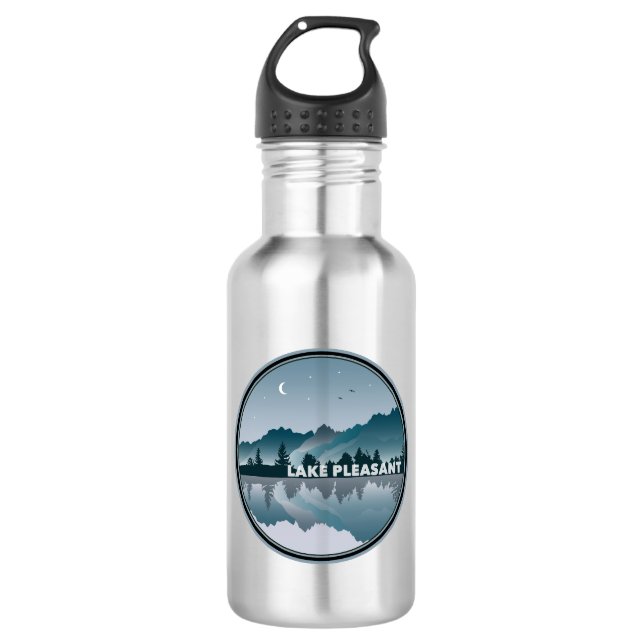 Lago Maggiore Edelstahlflasche (Vorderseite)