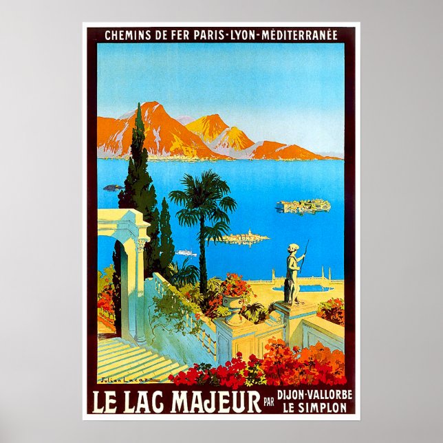Lago Maggiore, Italien, Landschaft, Aussicht, Berg Poster (Vorne)