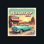 Lago Maggiore - Retro Pop Art Leinwanddruck<br><div class="desc">Schalten Sie die Jukebox hoch und schlagen Sie die offene Straße mit dieser lebendigen Hommage an das goldene Zeitalter des amerikanischen Abenteuers! Dieses Kunstwerk vereint den perfekten sonnigen Tag auf der legendären Route 66 mit einem strahlend türkisfarbenen Cabriolet für die vor uns liegenden Meilen. Was dieses Stück wirklich besonders macht,...</div>
