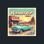 Lago Maggiore - Retro Pop Art Leinwanddruck<br><div class="desc">Schalten Sie die Jukebox hoch und schlagen Sie die offene Straße mit dieser lebendigen Hommage an das goldene Zeitalter des amerikanischen Abenteuers! Dieses Kunstwerk vereint den perfekten sonnigen Tag auf der legendären Route 66 mit einem strahlend türkisfarbenen Cabriolet für die vor uns liegenden Meilen. Was dieses Stück wirklich besonders macht,...</div>