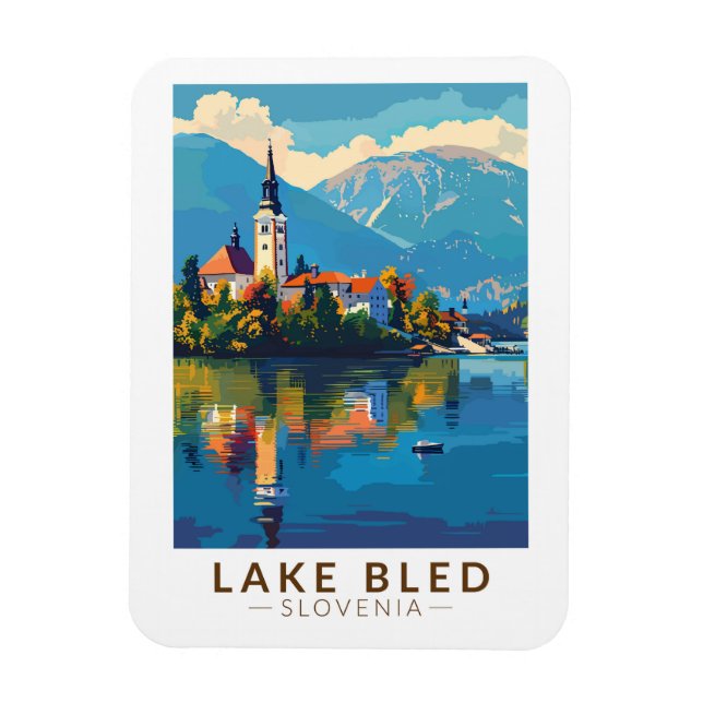 Lago Maggiore - Slowenien Vintage Magnet (Vertikal)