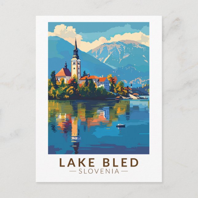 Lago Maggiore - Slowenien Vintage Postkarte (Vorderseite)