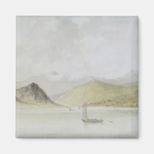 Lago Maggiore (w/c, Stift, Tinte und Graphit auf Magnet