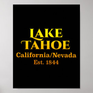 Lago Tahoe Design Brust Pocket Logo Hirsch 2-seiti Poster