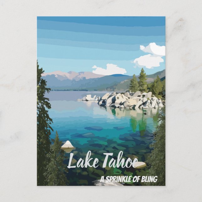 Lago Tahoe Postkarte von Kalifornien (Vorderseite)