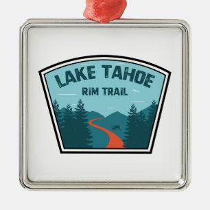 Lago Tahoe Rim Trail Ornament Aus Metall