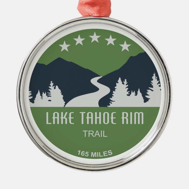 Lago Tahoe Rim Trail Ornament Aus Metall (Vorne)