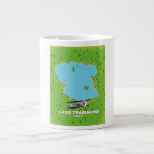 Lago Trasimeno Italien See Karte Jumbo-Tasse