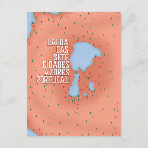 Lagoa das Sete Cidades Portugal Postkarte