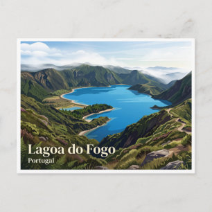 Lagoa do Fogo Ribeira Grande Portugal Postkarte