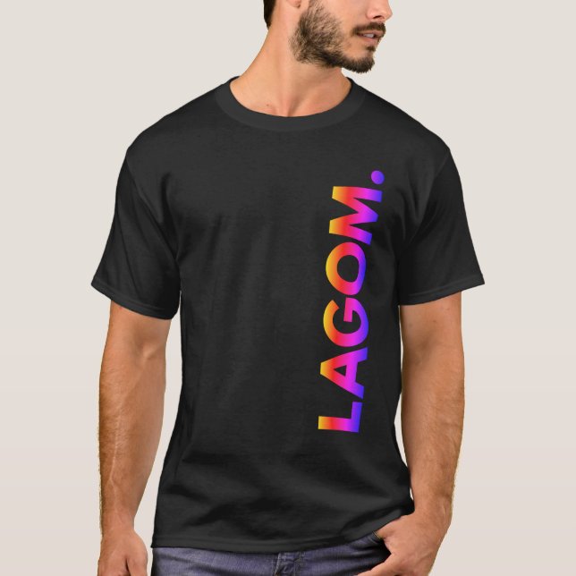 LAGOM. Sonnenuntergang T - Shirt (Vorderseite)