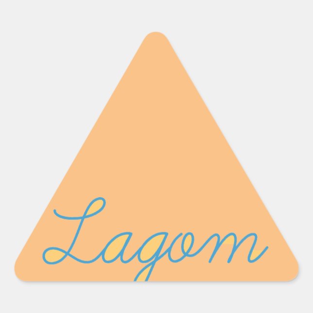 Lagom Sweden Dreieckiger Aufkleber (Vorderseite)