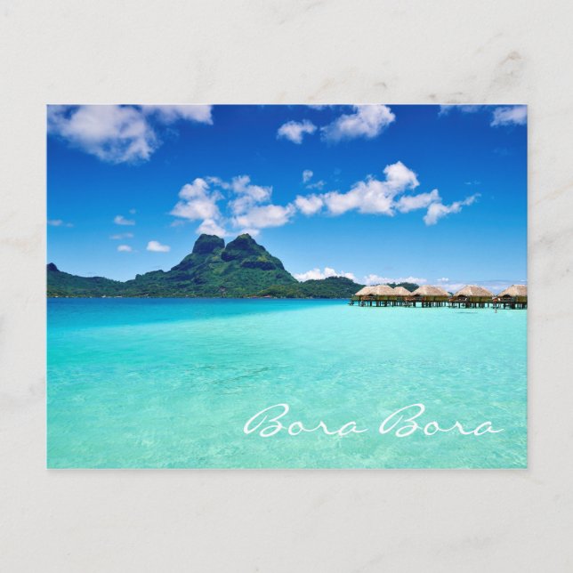 Lagon bleu à Mt Otemanu Bora Bora Carte postale (Devant)