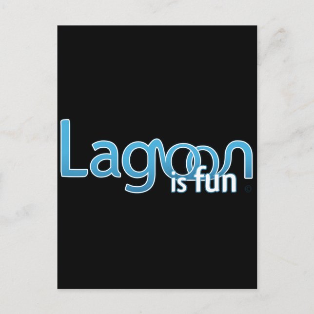 Lagoon is Fun Logo Postkarte (Vorderseite)