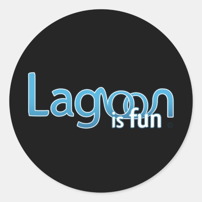 Lagoon is Fun Logo Runder Aufkleber (Vorderseite)