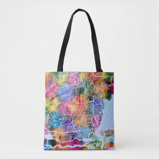 Lagos Nigeria City Map Tasche (Vorderseite)