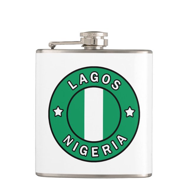 Lagos Nigeria Flachmann (Vorderseite)
