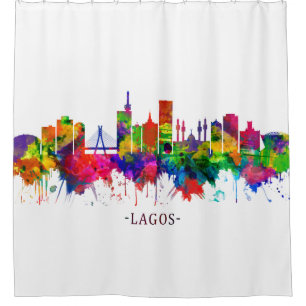 Lagos Nigeria Skyline Duschvorhang
