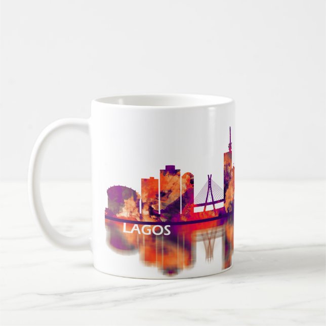 Lagos Nigeria Skyline Kaffeetasse (Links)