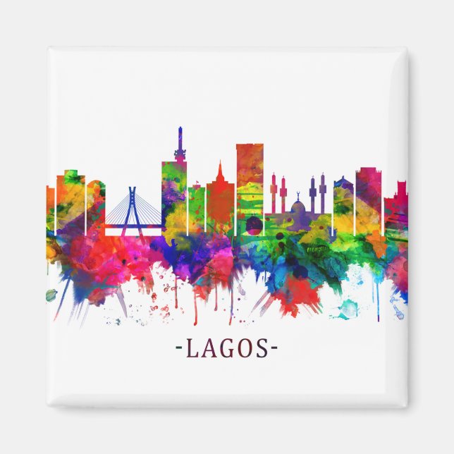 Lagos Nigeria Skyline Magnet (Vorne)