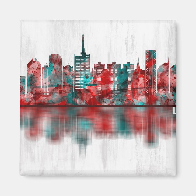 Lagos Nigeria Skyline Magnet (Vorne)