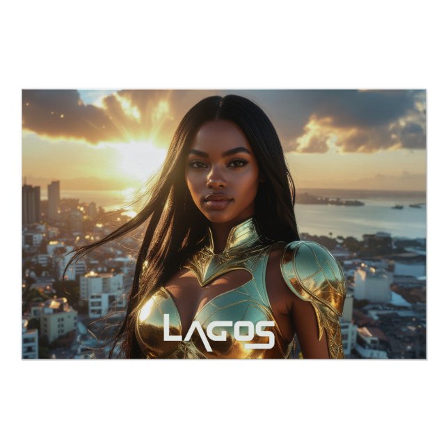 LAGOS - NIGERIA - SUPERHELD POSTER (Vorderseite)