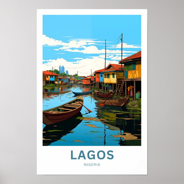 Lagos Nigeria Travel Print Poster (Vorne)