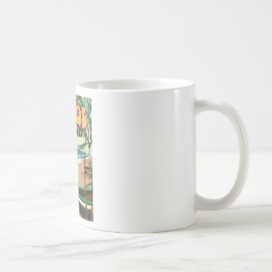 Lagos, Nigeria Vintage-Reiseplakat Kaffeetasse