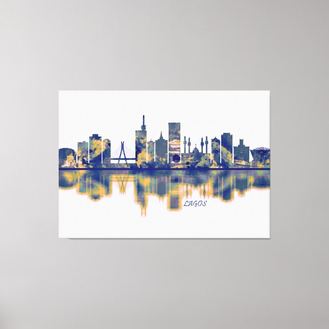 Lagos Skyline Leinwanddruck (Vorderseite)