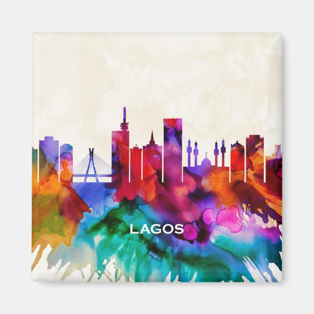 Lagos Skyline Magnet (Vorne)